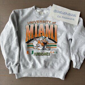 Vintage Miami Hurricanes Sweatshirt 90s University of Miami Hurricanes Shirt Tee